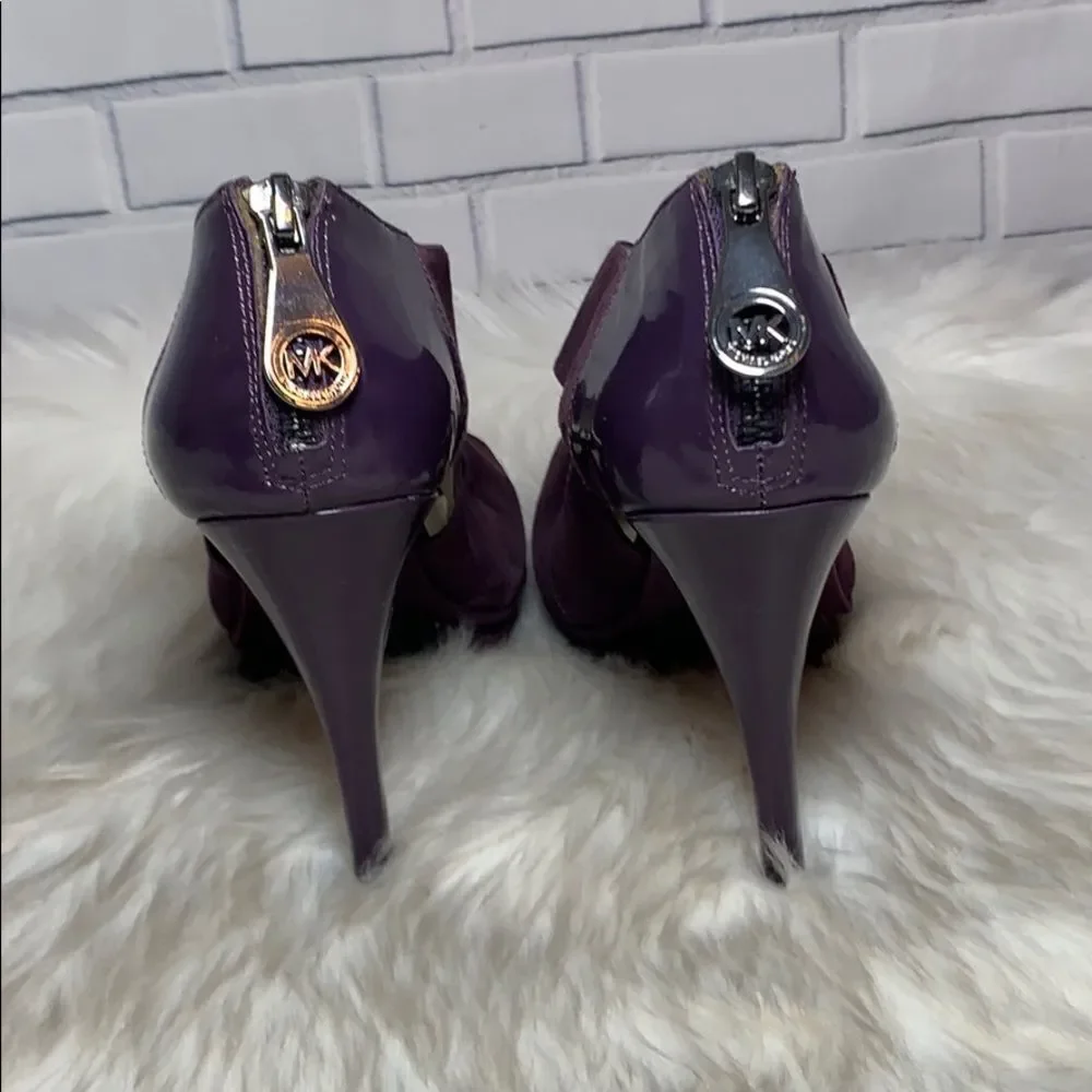 Michael Kors Burgundy Suede Platform Heels Sz‎ 7